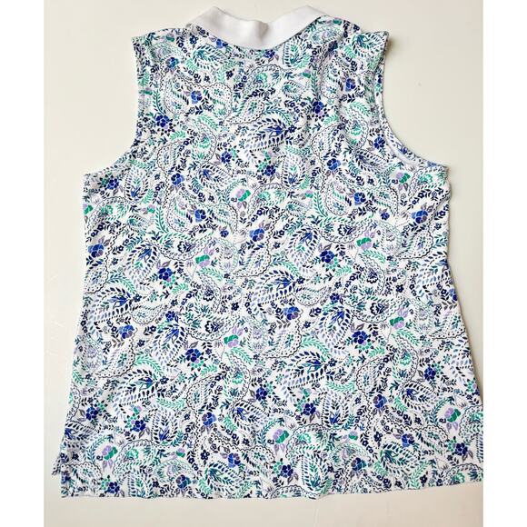Croft and Barrow Paisley Collard Sleeveless Top & Mini Skort Set Women's M/L - Picture 7 of 8